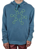 Faded turquoise blue Hooded Sweatshirt