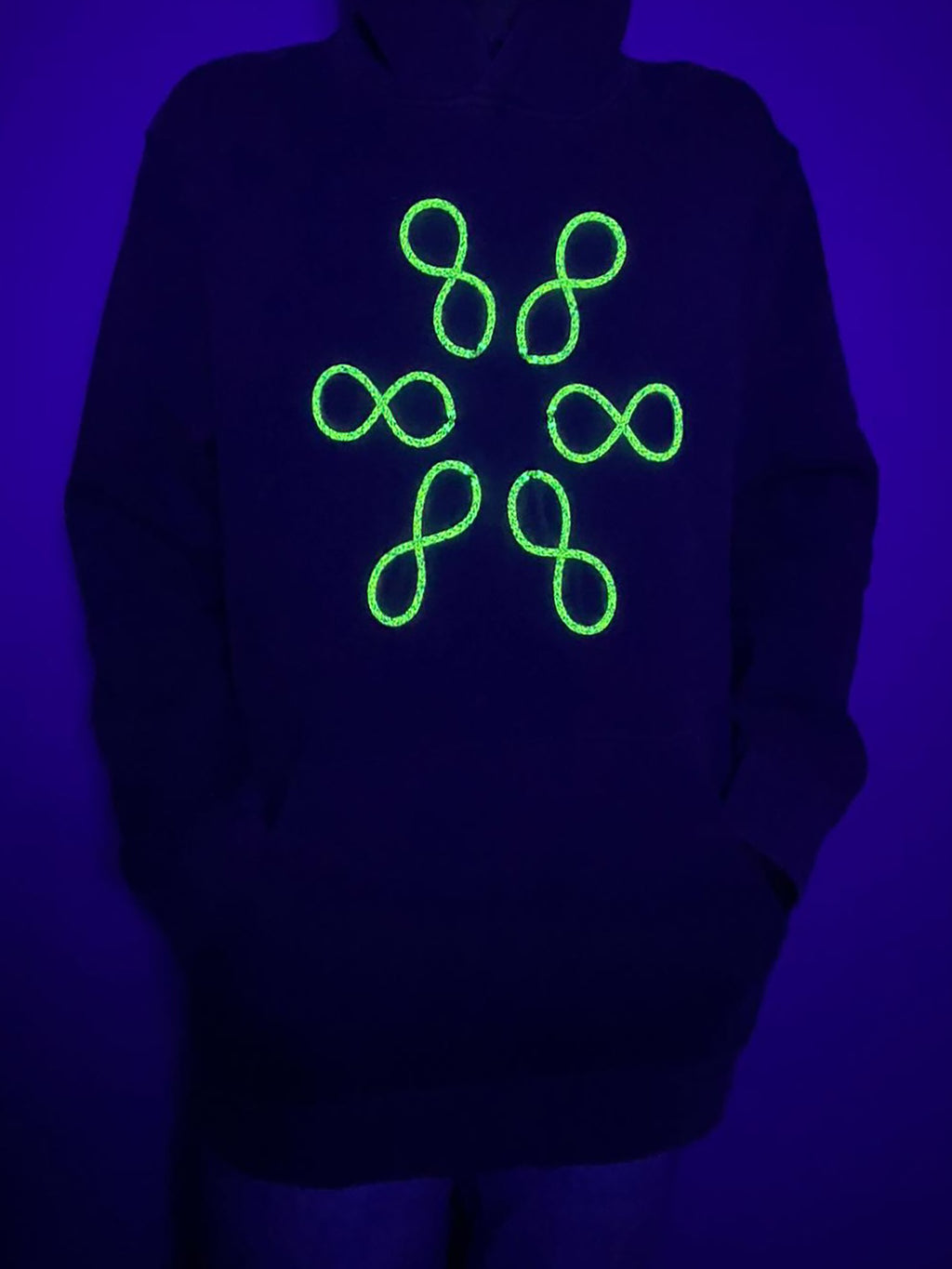 Faded turquoise blue Hooded Sweatshirt