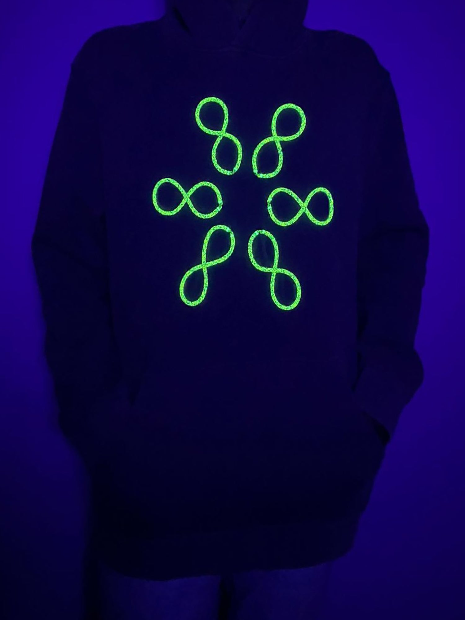 Faded turquoise blue Hooded Sweatshirt