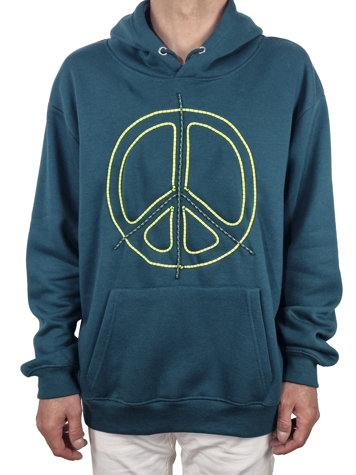 Sweatshirt com capuz verde