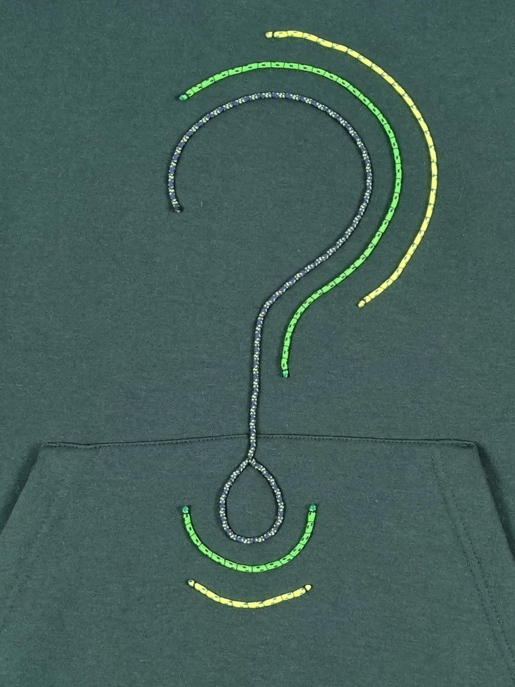 Sweatshirt com capuz verde escuro