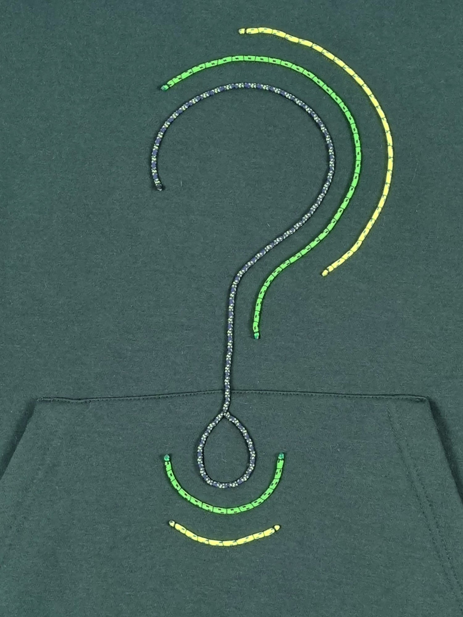 Sweatshirt com capuz verde escuro