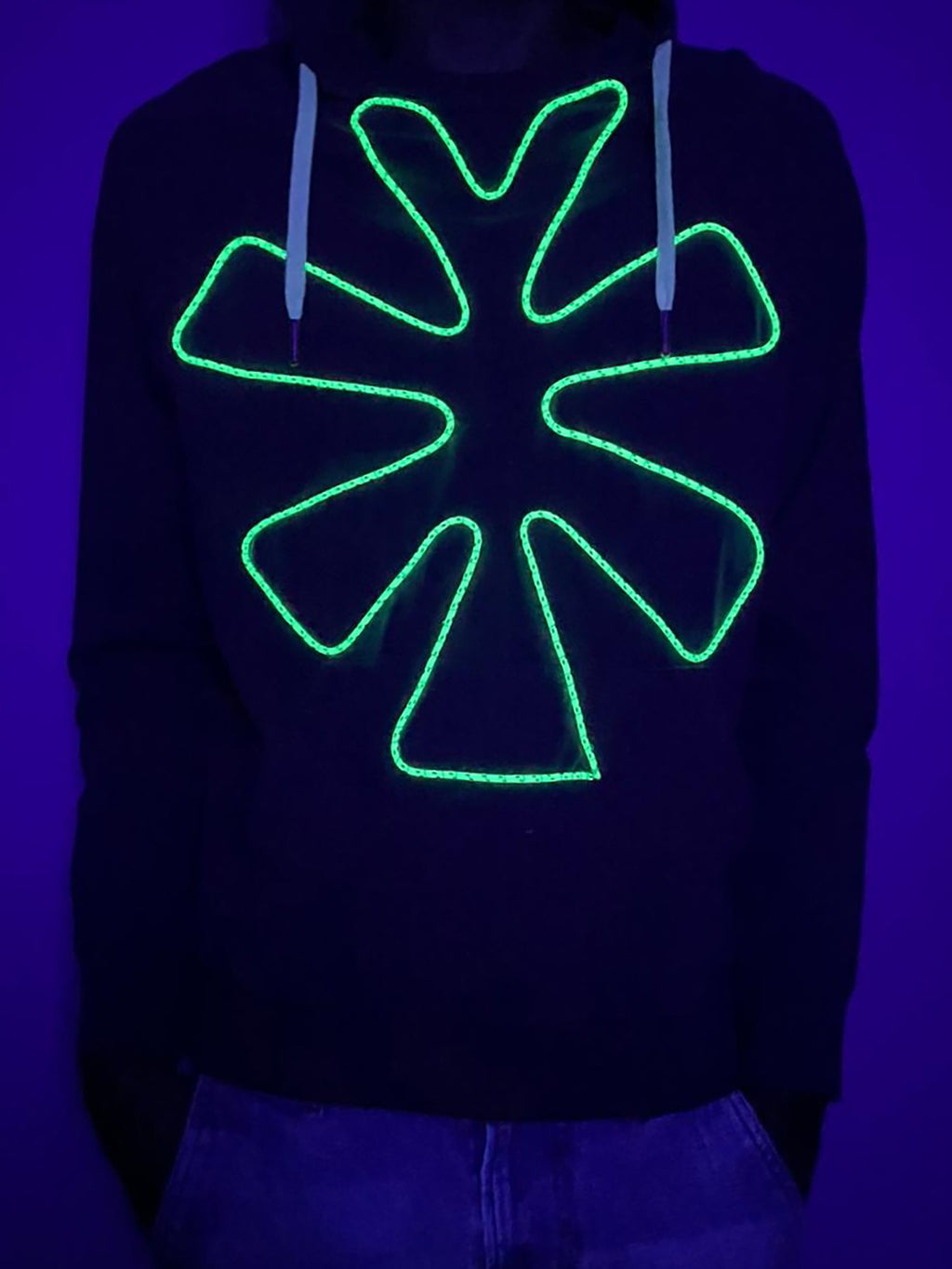 Sweatshirt com capuz verde seco