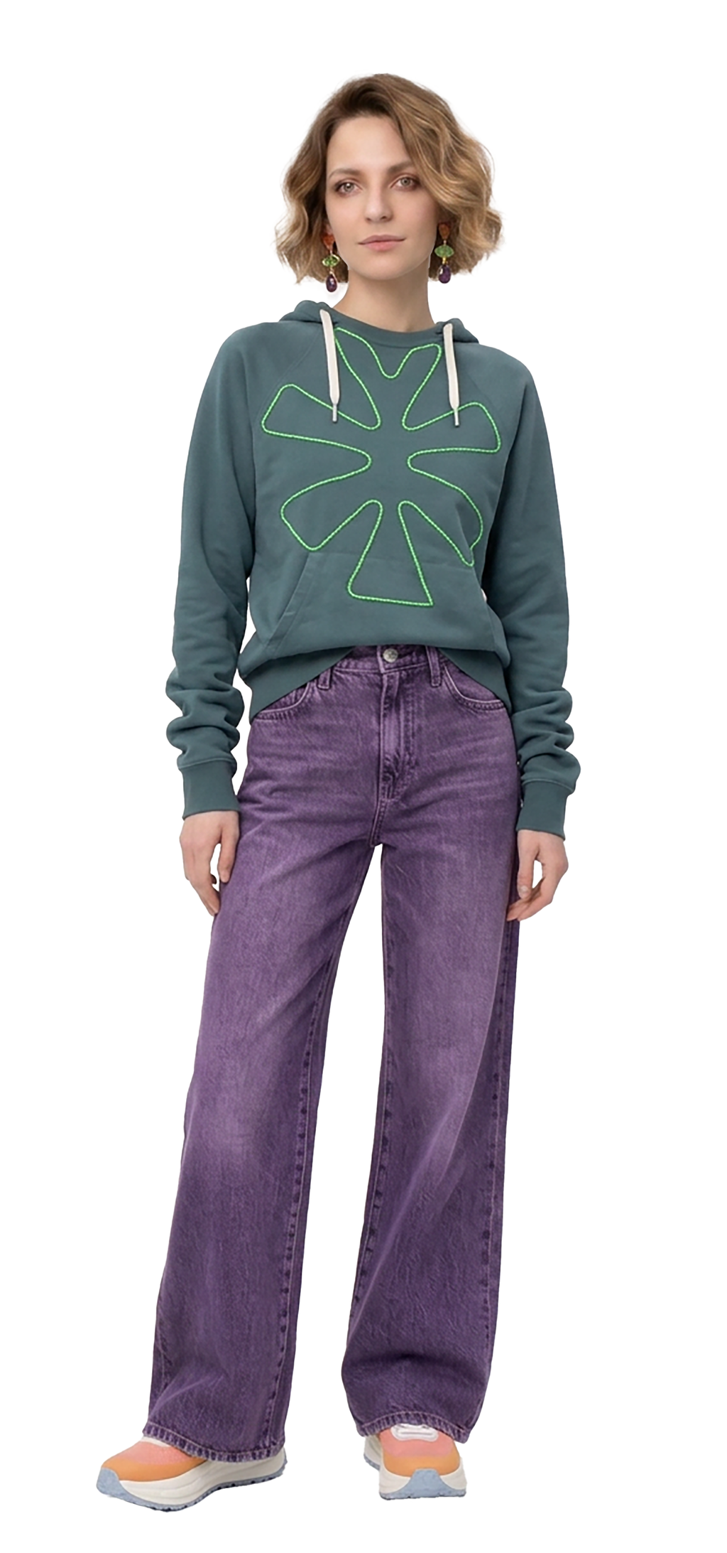 Dry green Hooded Sweatshirt