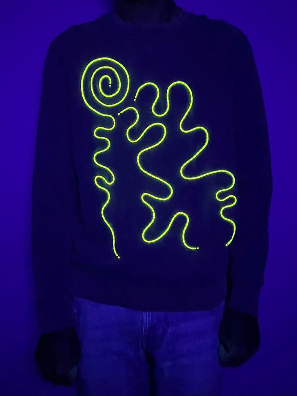 Sweatshirt azul turquesa desbotado