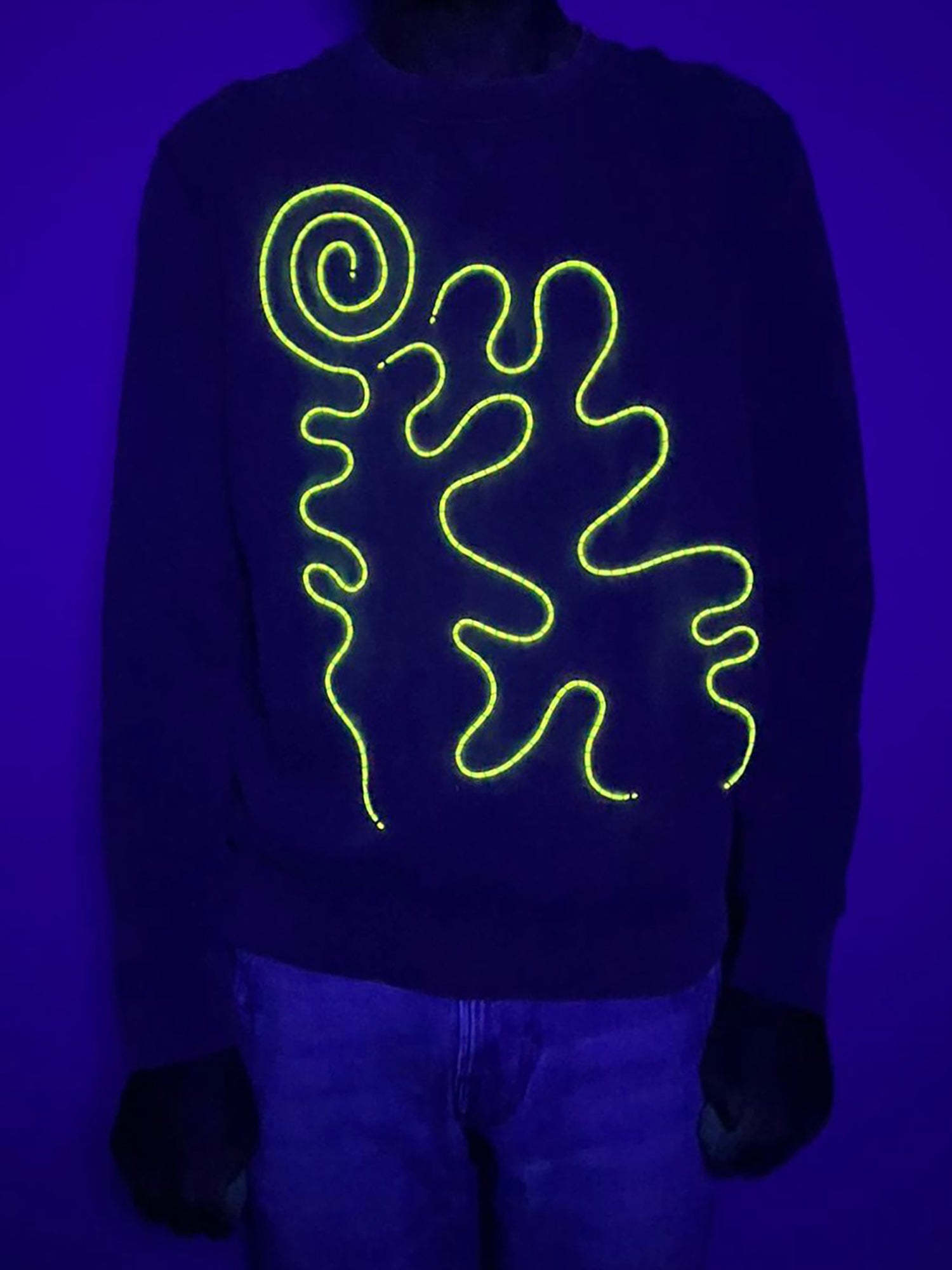 Sweatshirt azul turquesa desbotado