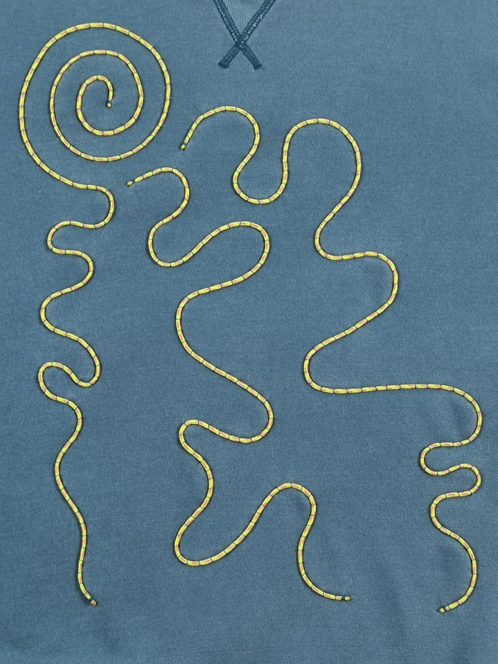 Sweatshirt azul turquesa desbotado