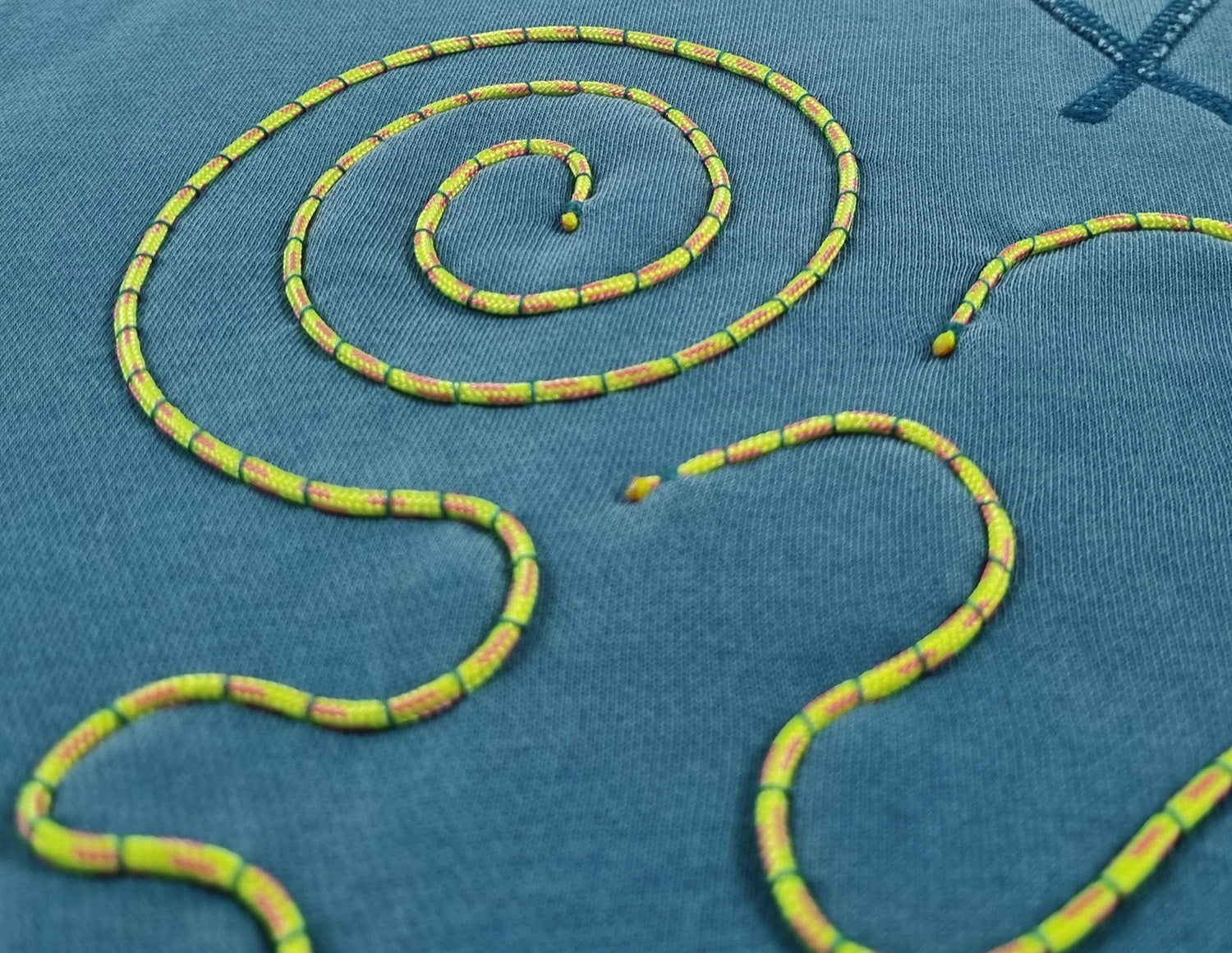 Sweatshirt azul turquesa desbotado