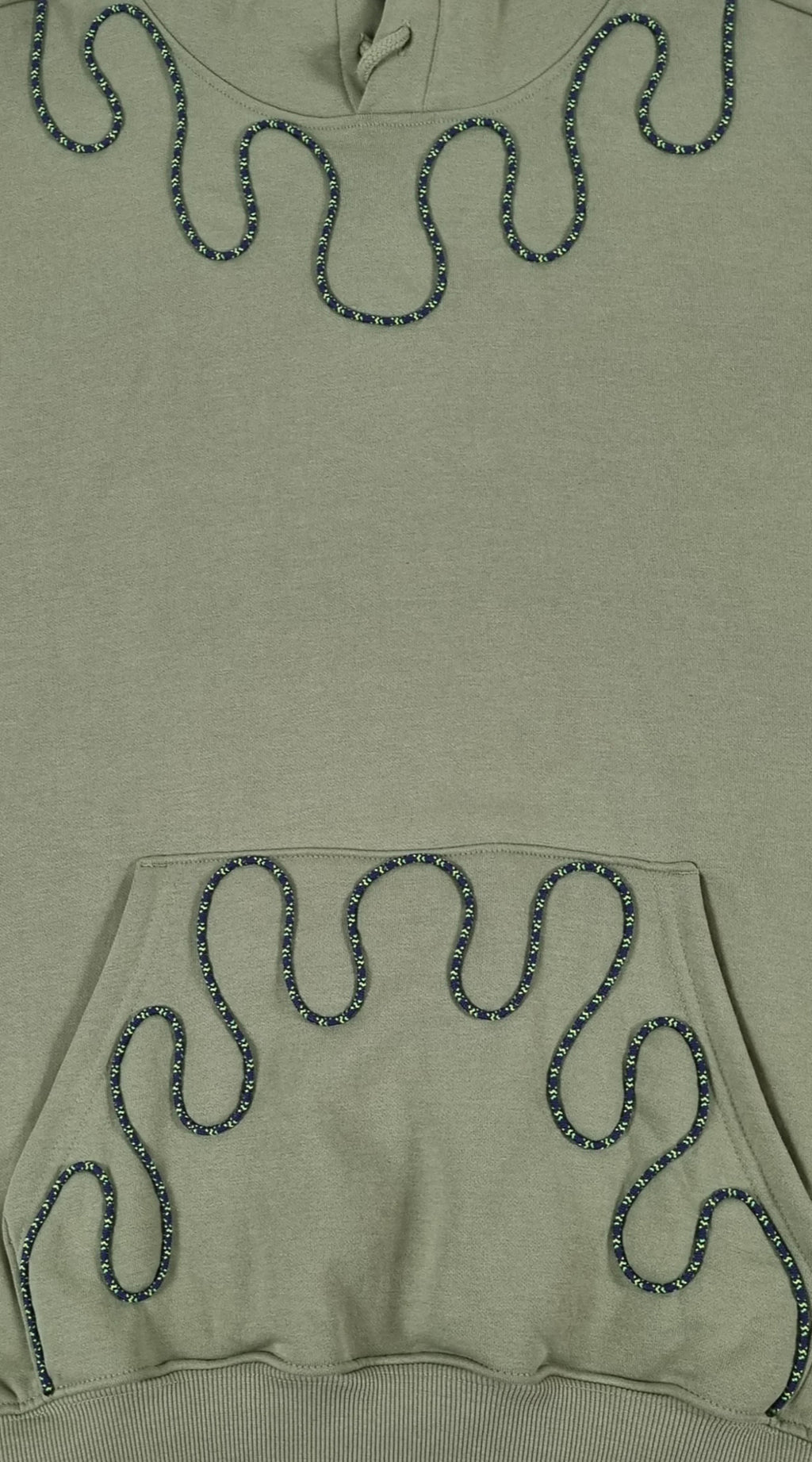 Sweatshirt com capuz verde seco claro