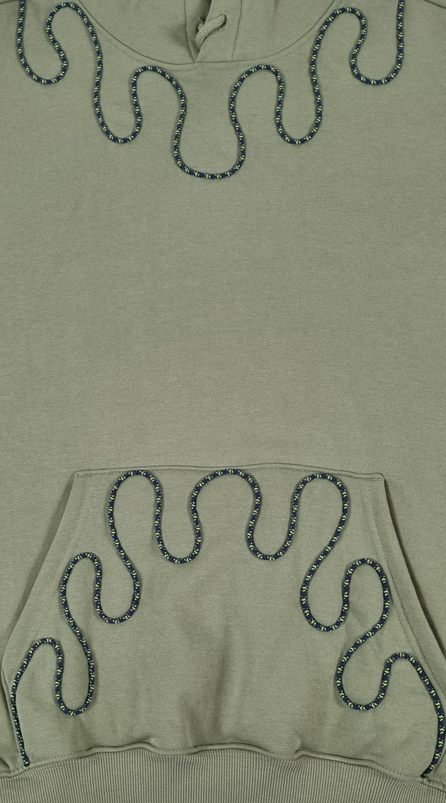 Sweatshirt com capuz verde seco claro