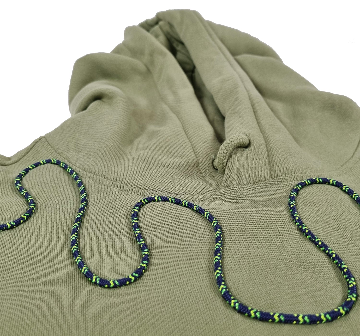 Sweatshirt com capuz verde seco claro