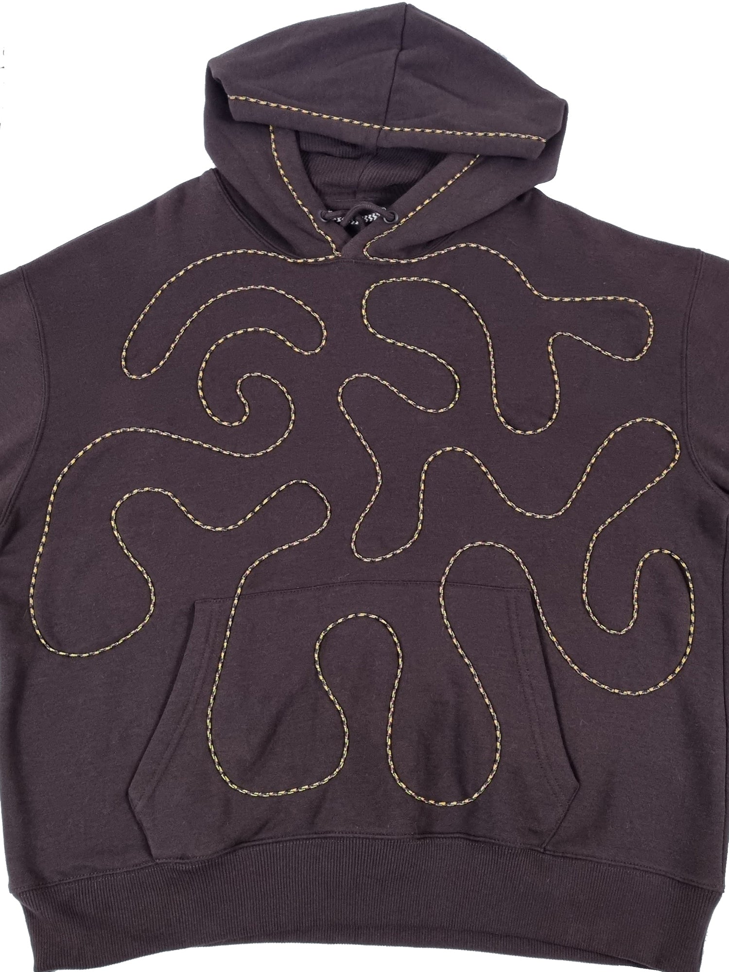 Sweatshirt com capuz castanho