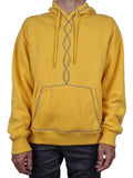 Sweatshirt com capuz amarelo torrado