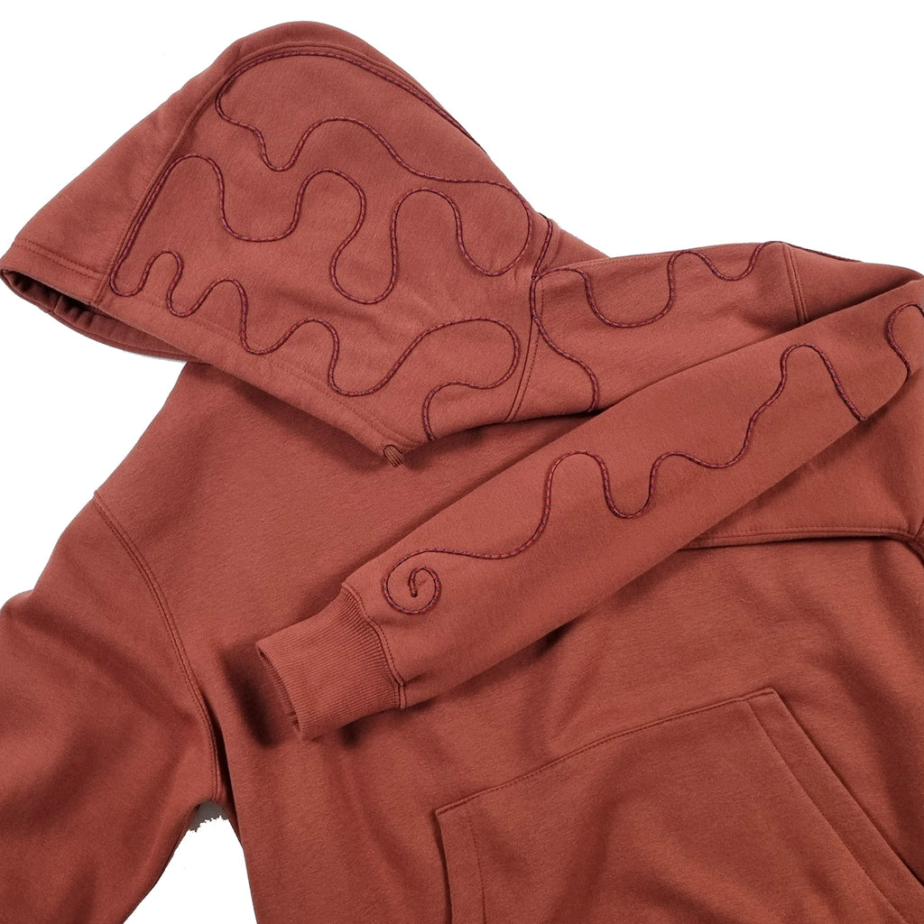 Sweatshirt com capuz tijolo