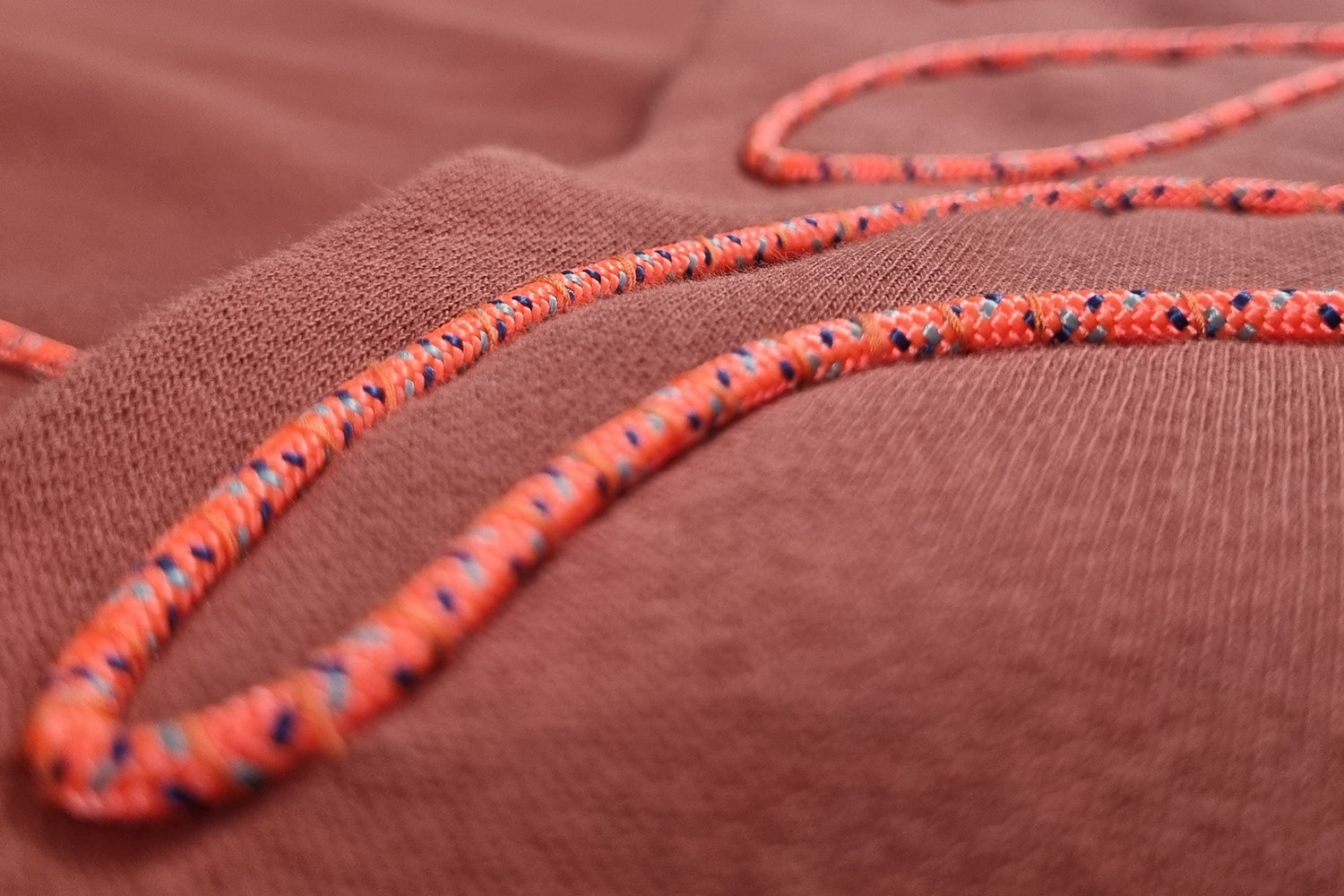 Brick-colored Hooded Sweatshirt