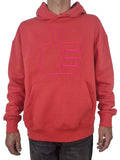 Coral red Hooded Sweatshirt