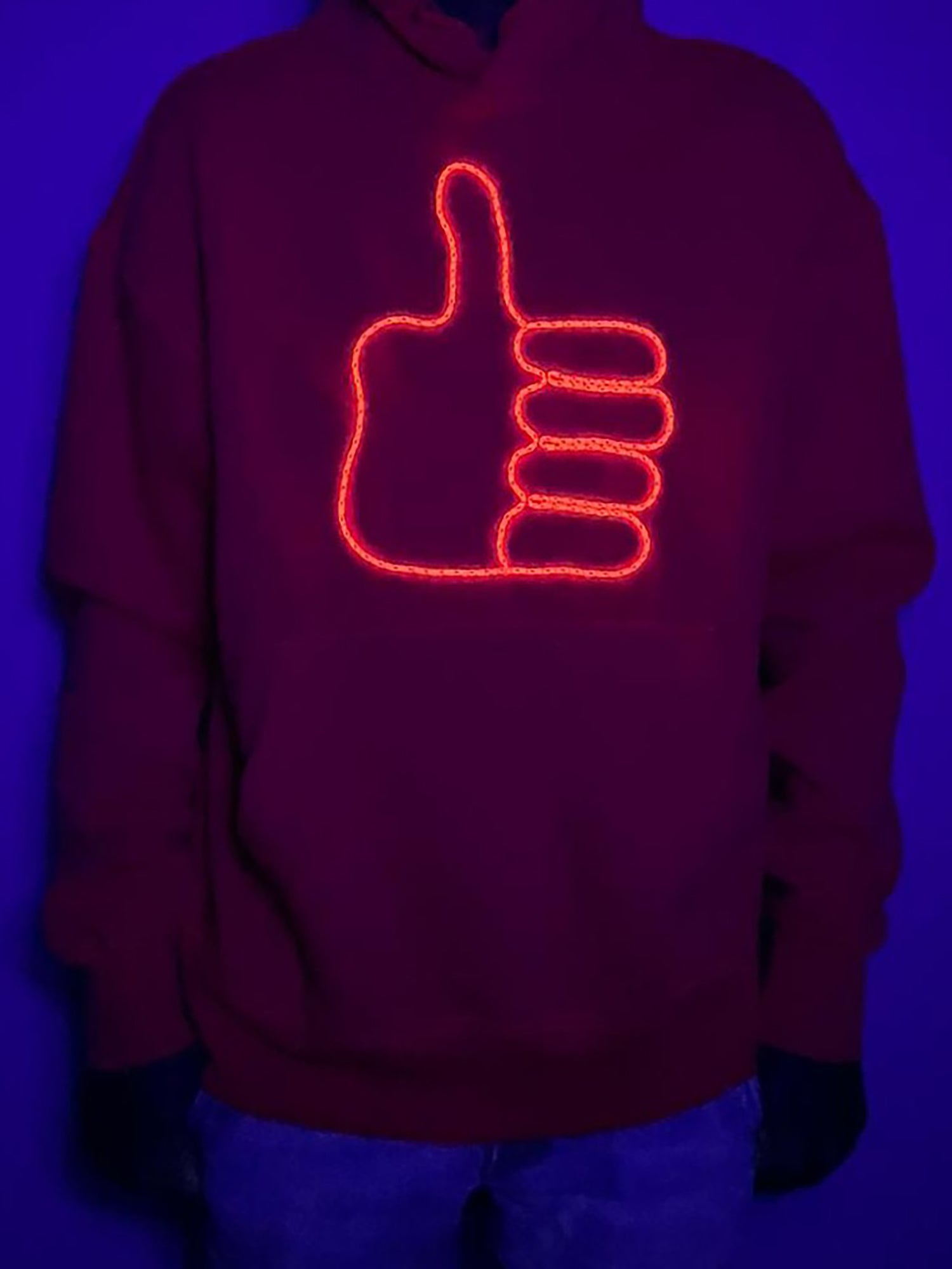 Coral red Hooded Sweatshirt