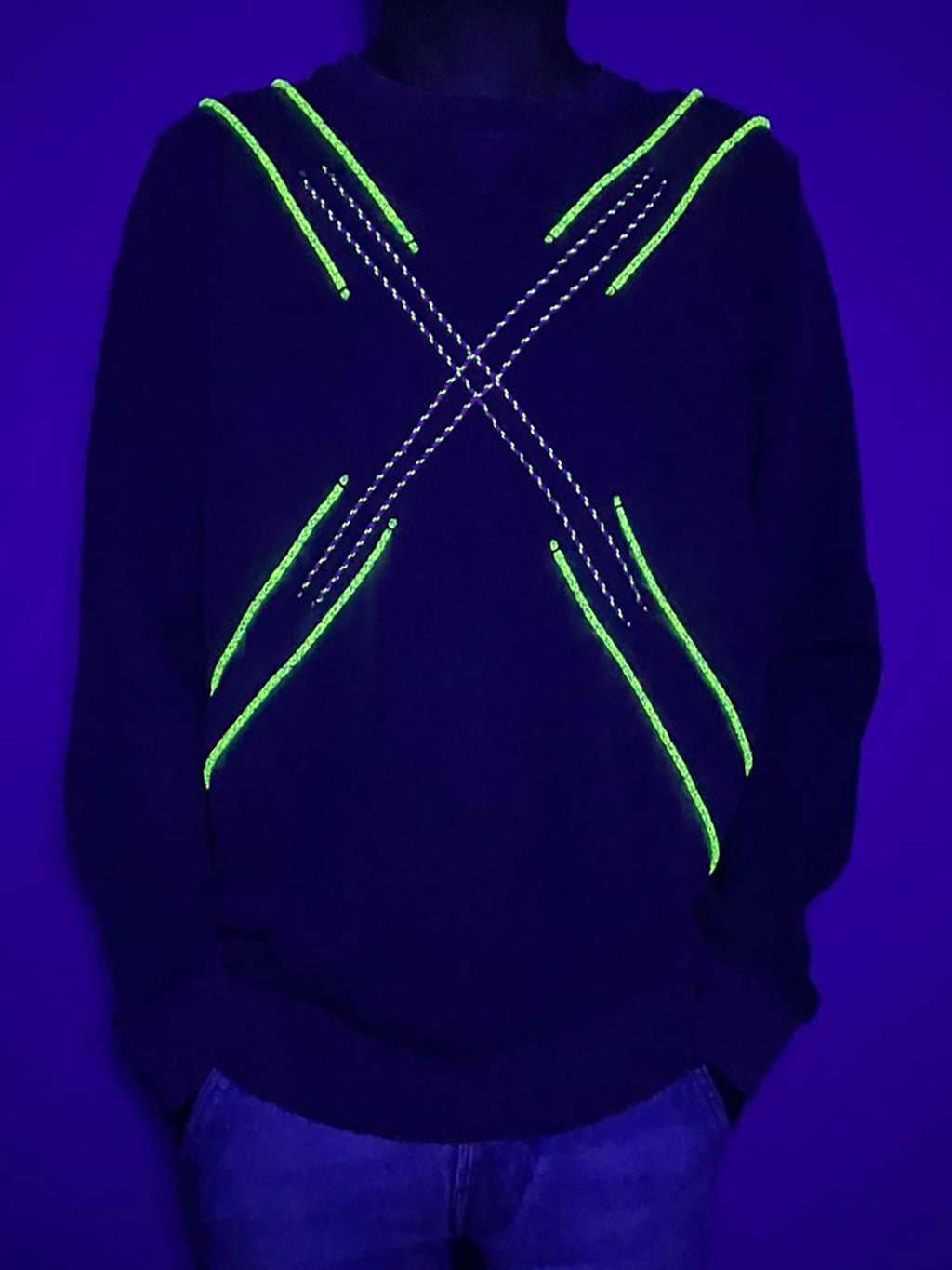 Sweatshirt azul turquesa desbotado