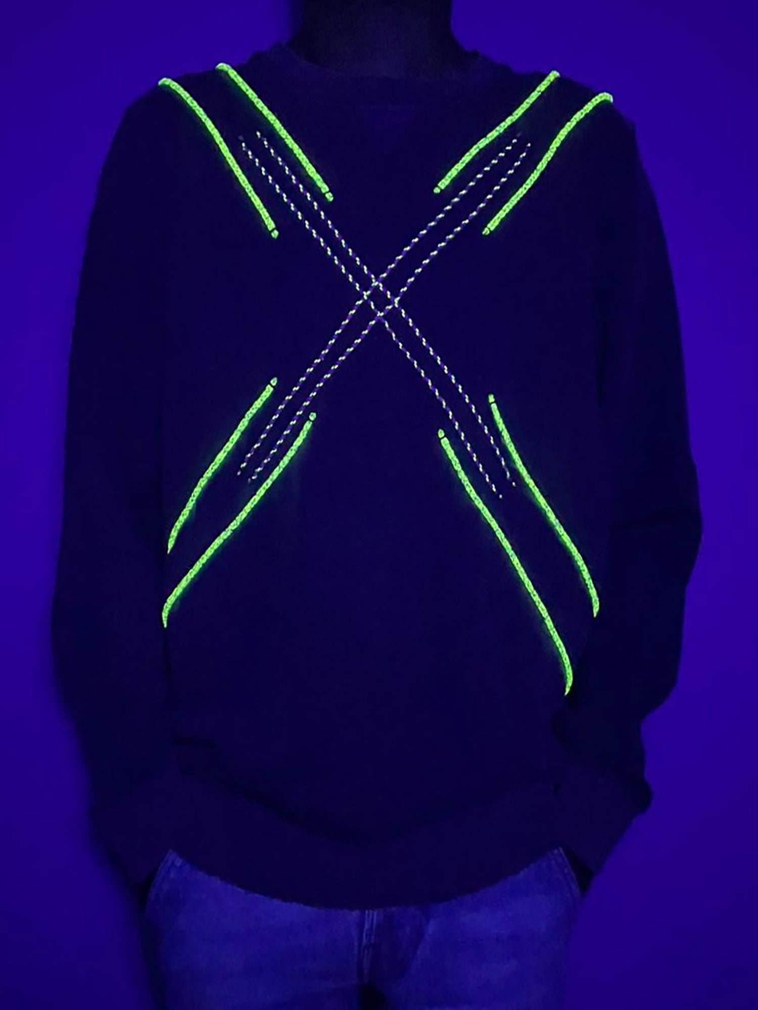 Sweatshirt azul turquesa desbotado