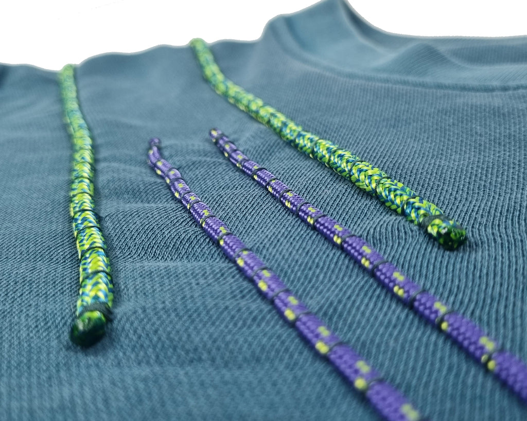 Sweatshirt azul turquesa desbotado