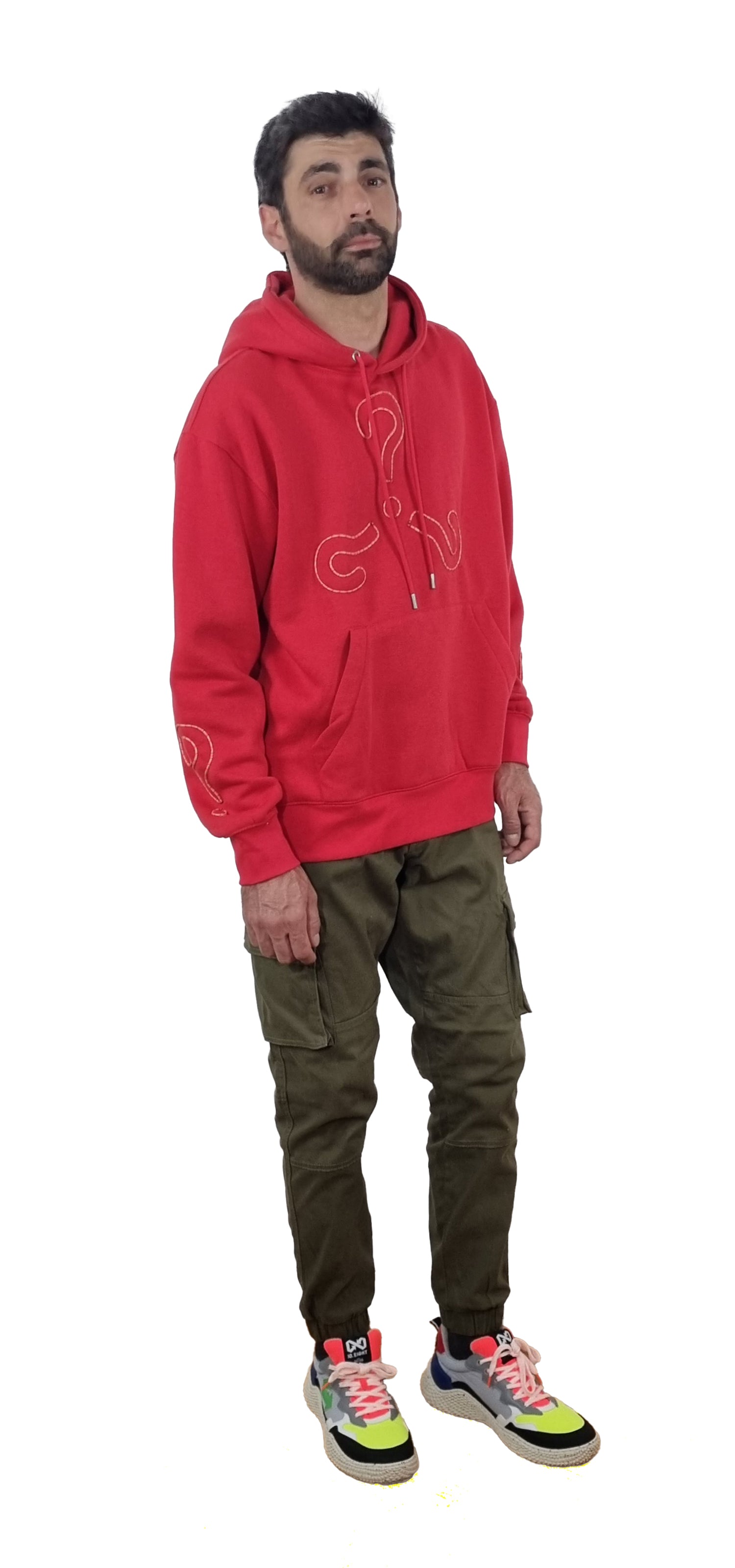 Sweatshirt com capuz vermelho