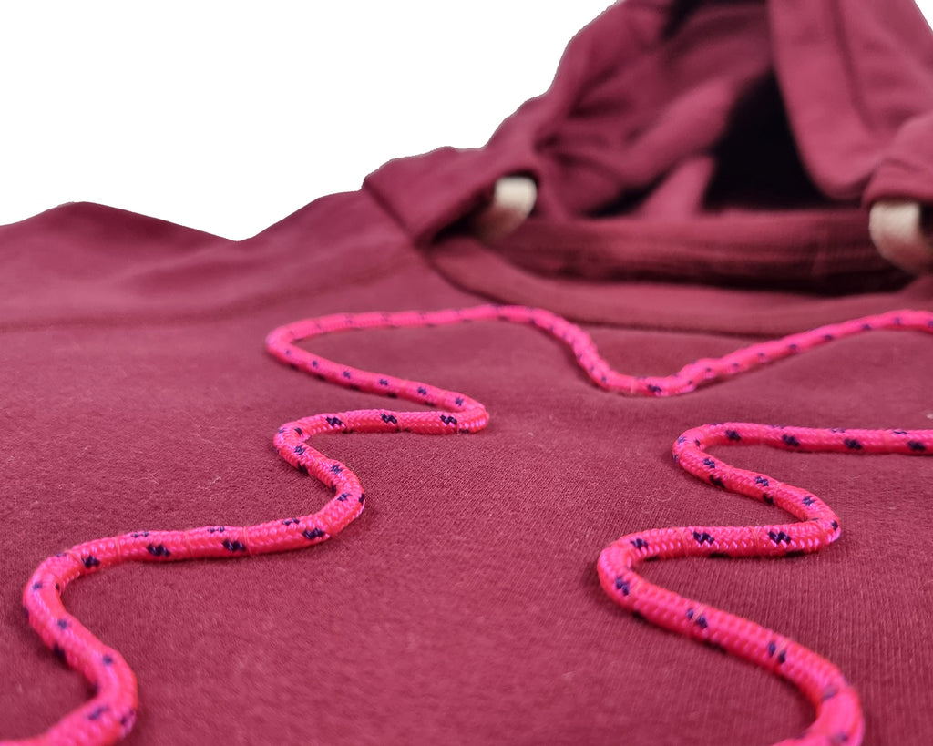 Sweatshirt com capuz bordô vinho