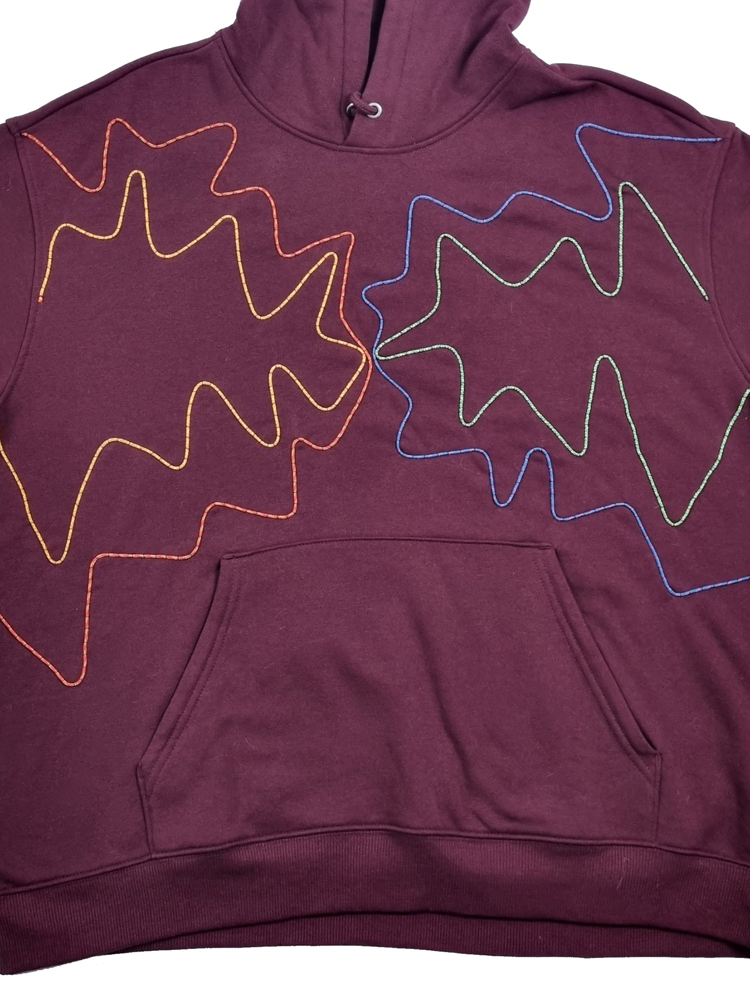 Sweatshirt com capuz bordô vinho