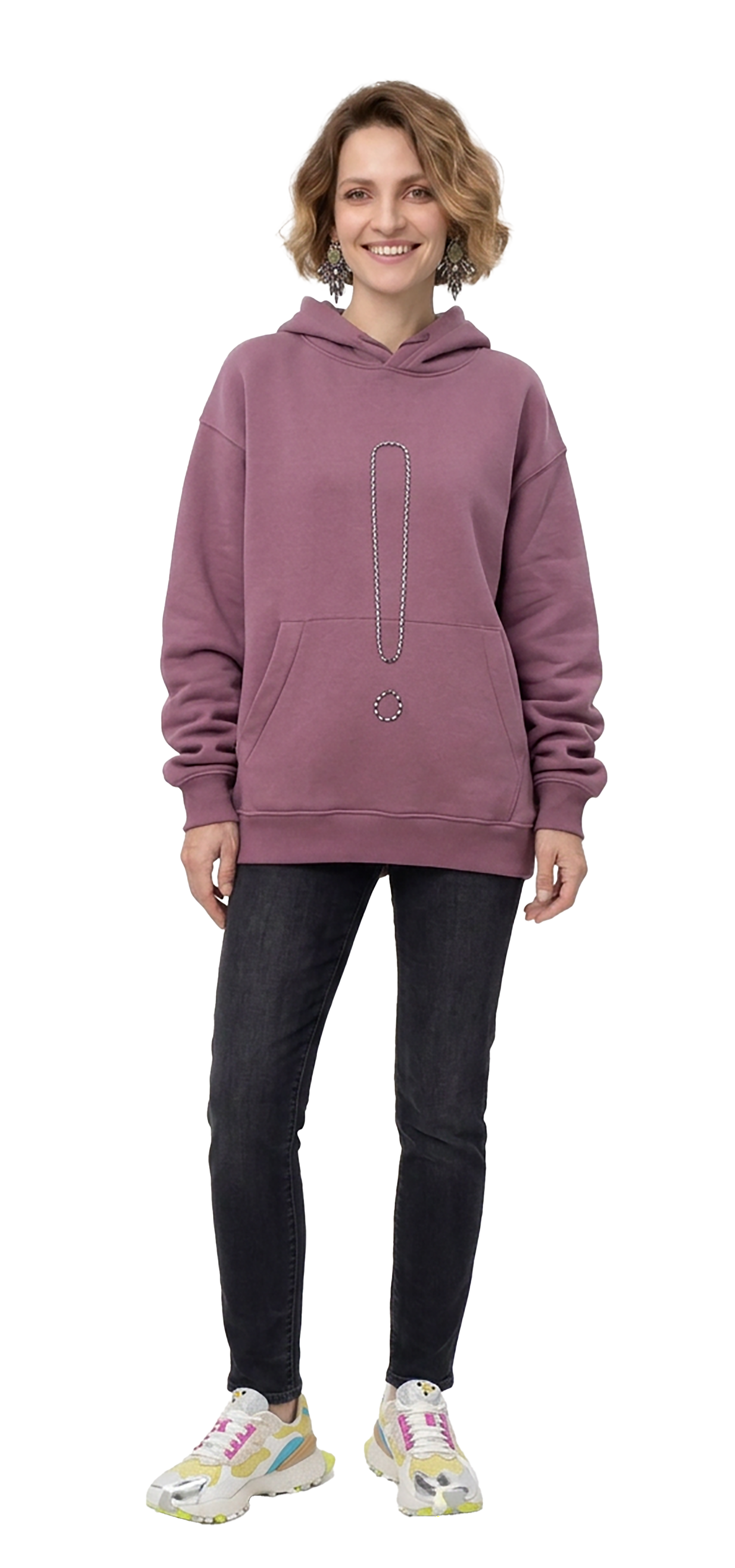 Sweatshirt com capuz roxo claro seco