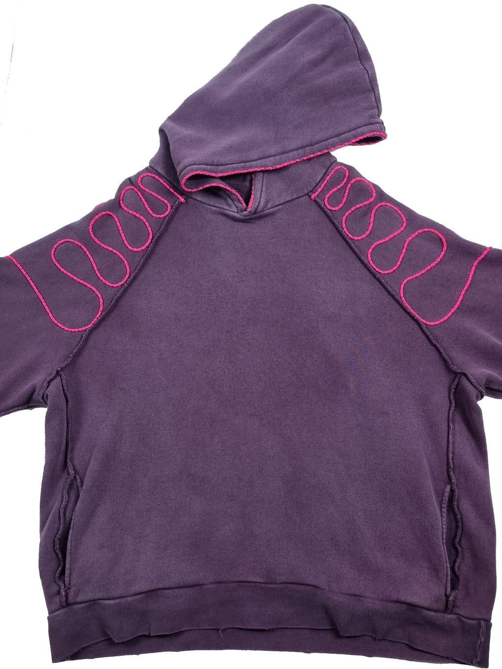 Sweatshirt com capuz roxo desbotado