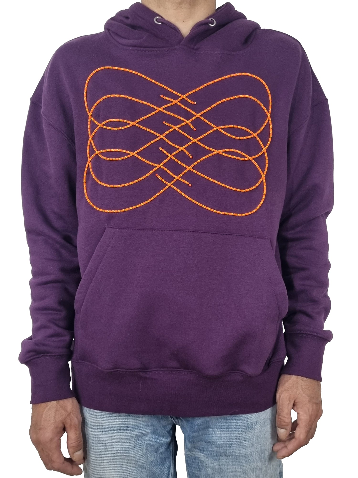 Sweatshirt com capuz roxo