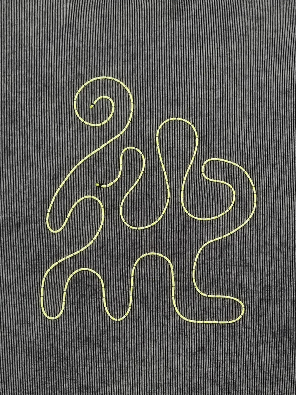 Black and beige ribbed Hooded Sweatshirt