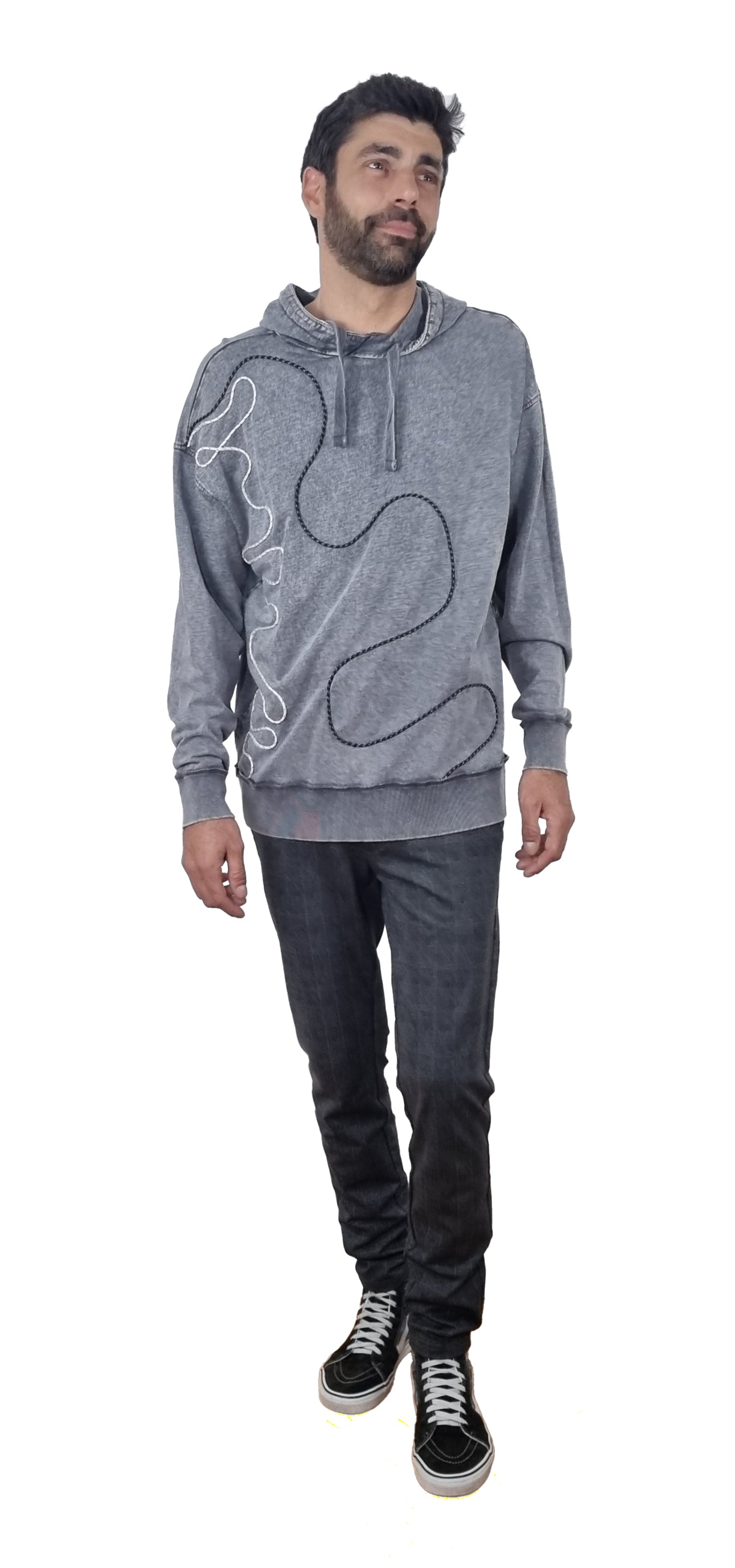 Faded gray Hooded Sweatshirt