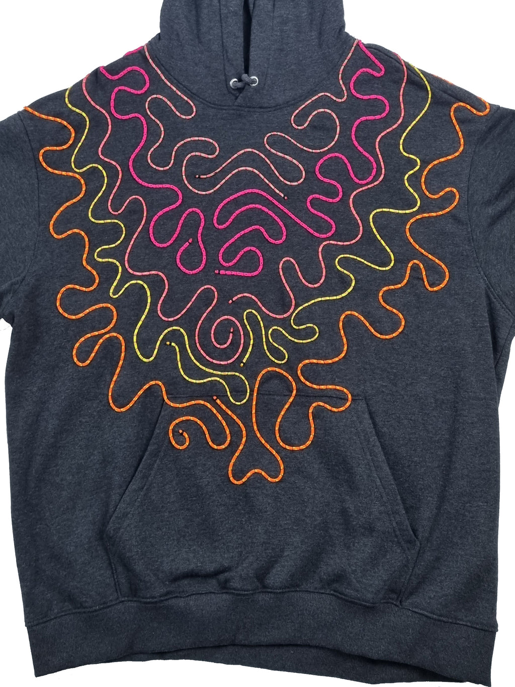 Sweatshirt com capuz cinzento escuro mesclado